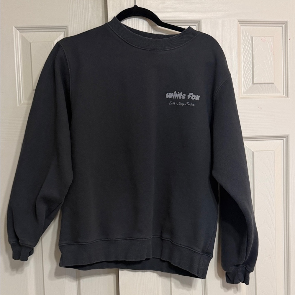 White Fox Boutique Black Sweatshirt